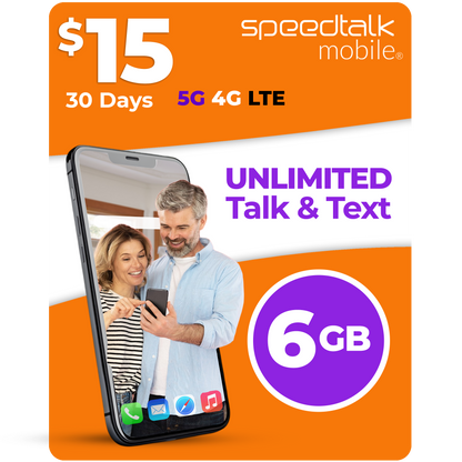 $15 A Month Unlimited Talk, Text Phone Plan With 6GB Data SIM Card